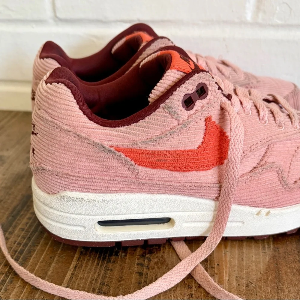 Nike Air Max 1 Coral Stardust Corduroy FB8915-600 SZ 4.5 - Picture 5 of 9